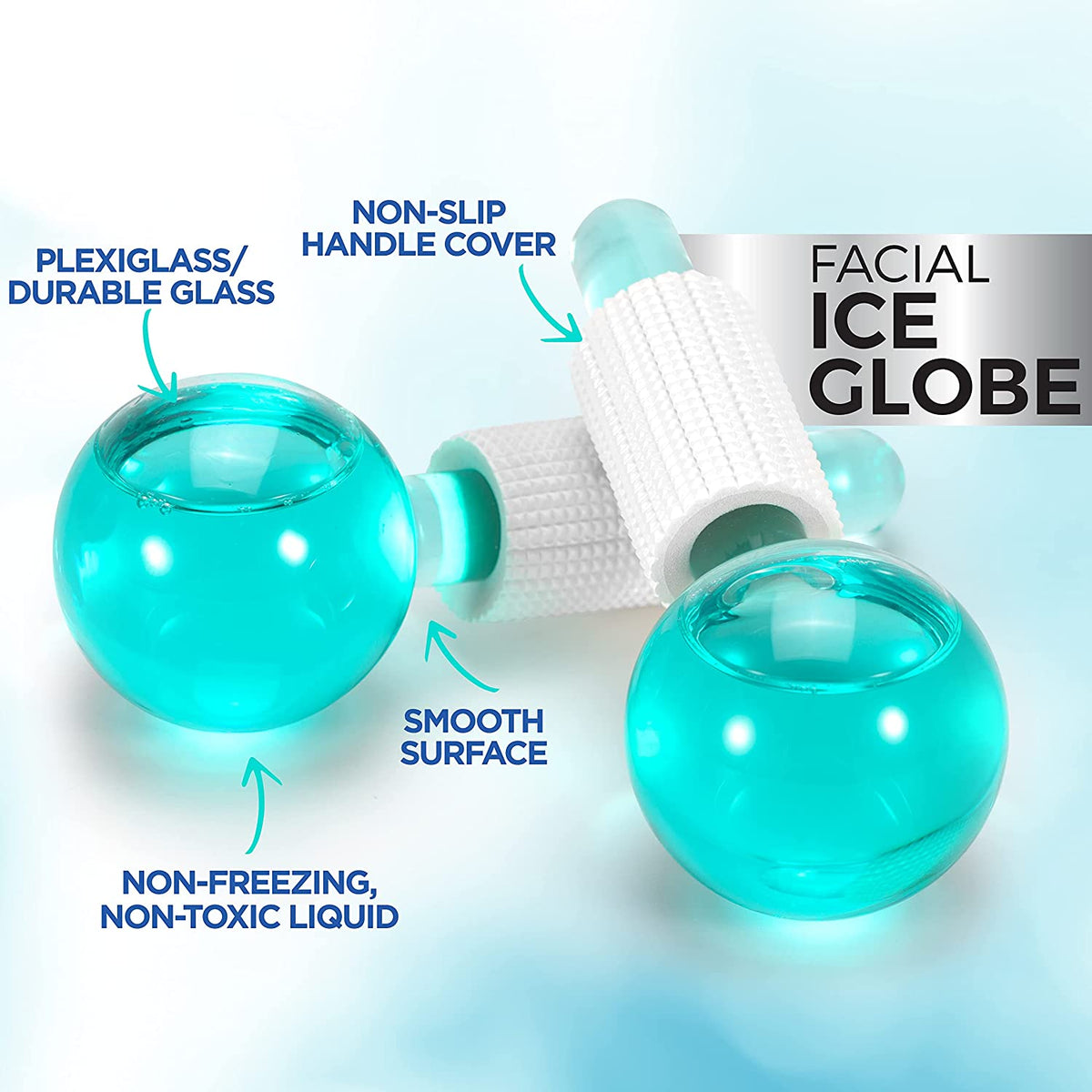AINAZ | Ice Globes with Cleaning Sponge and 540 Titanium Microneedle Tool